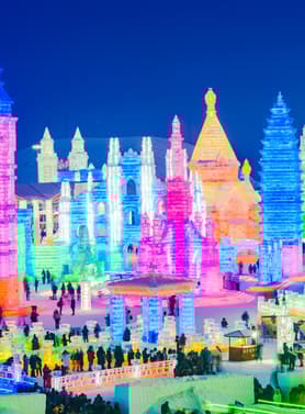 21629 ทัวร์จีน วัน 3 คืน HRB13 เทศกาลแกะสลักน้ำแข็งฮาร์บิ้น หมู่บ้านหิมะ ถนนคนเดินหมู่บ้านหิมะ ถนนจงยาง 6 บิน VietJet Air