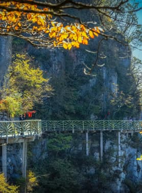 22060 ทัวร์จีน วัน 5 คืน SHSLCSX10 สะพานหงเฉียว ฟูหรงเจิ้น น้ำตกฟูหรง เขาเทียนเหมินซาน 6 บิน Thai Lion Air