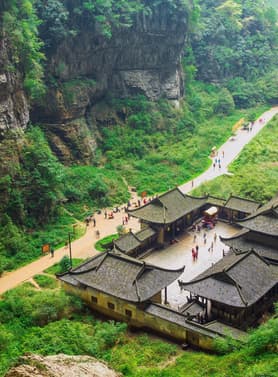 22243 ทัวร์จีน วัน 4 คืน T2G-CKG21FD อู่หลง ต้าจู๋ อุทยานเขานางฟ้า ตึกตะเกียบ หน้าผาแกะสลักต้าจู๋ 5 บิน Thai AirAsia