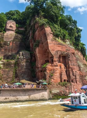 22517 ทัวร์จีน วัน 6 คืน SHCATFU2 เกาะเล่อซาน จัตุรัสหย่างเทียนวู่ อุทยานภูเขาสี่ดรุณี อุทยานซวงเฉียวโกว 7 บิน Air China