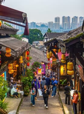 22988 ทัวร์จีน วัน 5 คืน SHSLTFUCKG1 พระพุทธรูปแกะสลักหินต้าจู๋ หมู่บ้านโบราณฉือชี่โข่ว อุทยานหลุมฟ้าสะพานสวรรค์ 6 บิน Thai Lion Air