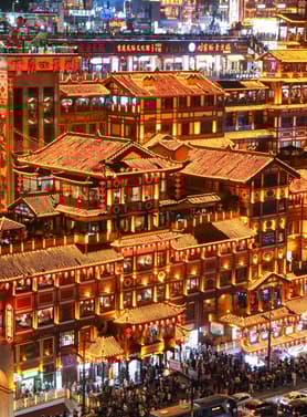 23363 ทัวร์จีน วัน 3 คืน BT-CNXCKG01_PN รถไฟฟ้าทะลุตึก ฉางเจียงฮุย ปาร์ค วัดหลั่วฮั่น หงหยาต้ง 4 บิน West Air