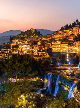 23594 ทัวร์จีน วัน 4 คืน CSX21 น้ำตกฟูหรงเจิ้น เมืองโบราณเฟิ่งหวง ถนนโบราณไท่ผิง 5 บิน Thai Lion Air