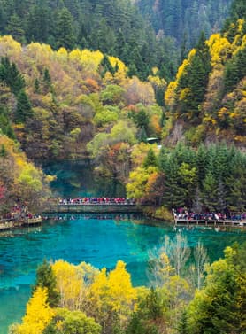 23848 ทัวร์จีน วัน 4 คืน TFU71 อุทยานแห่งชาติจิ่วจ้ายโกว  ผ่านชมทะเลสาบเตี๋ยซี ถนนคนเดินไท่กู่หลี่ 5 บิน Thai Lion Air