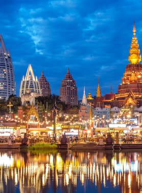 26326 ทัวร์จีน วัน 3 คืน อุทยานป่าดงดิบ วัดพระใหญ่เมิ่งเล่อ หมู่บ้านมั่นเฮ่อน่า ลานน้ำพุไล่สี 4 บิน Air Travel