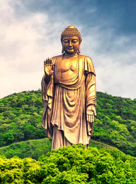 27597 ทัวร์จีน วัน 4 คืน เที่ยวสี่เมือง วัดพระใหญ่หลิงซาน ล่องเรือทะเลสาบซีหู หาดไว่ทาน 6 บิน JUNEYAO AIRLINE  