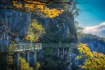 22060 ทัวร์จีน วัน 5 คืน SHSLCSX10 สะพานหงเฉียว ฟูหรงเจิ้น น้ำตกฟูหรง เขาเทียนเหมินซาน 6 บิน Thai Lion Air