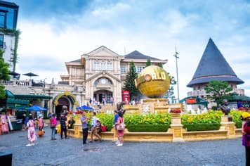 22586 ทัวร์เวียดนาม วัน 2 คืน MYVN2-EK ล่องเรือกระด้ง สะพานสีทอง โบสถ์สีชมพู วัดหลินอึ๋ง 3 บิน Emirates Airline