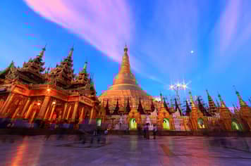 22873 ทัวร์พม่า วัน 1 คืน PV-RGN07-UB เจดีย์กลางน้ำ พระมหาเจดีย์ชเวดากอง เจดีย์ไจ๊กะส่าน วัดเอ็งดอยา 2 บิน Myanmar National Airlines