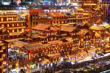 23363 ทัวร์จีน วัน 3 คืน BT-CNXCKG01_PN รถไฟฟ้าทะลุตึก ฉางเจียงฮุย ปาร์ค วัดหลั่วฮั่น หงหยาต้ง 4 บิน West Air