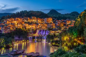 23728 ทัวร์จีน วัน 4 คืน MTWT260022 เมืองโบราณฝูหรงเจิ้น ถ้ำเก้าสวรรค์ อุทยานฟงเลี่ยนซี่ 5 บิน Air Changan