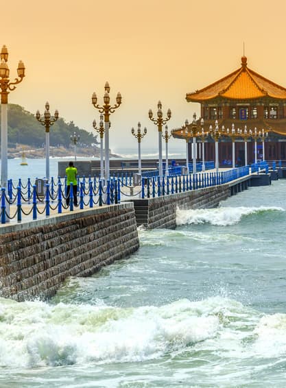 ทัวร์จีน ชิงเต่า 6 วัน 5 คืน HDM114 สะพานจ้านเฉียว ถนนจงซาน เขาเหลาซาน ชายหาดหมายเลข 3 บิน SC (BKK)