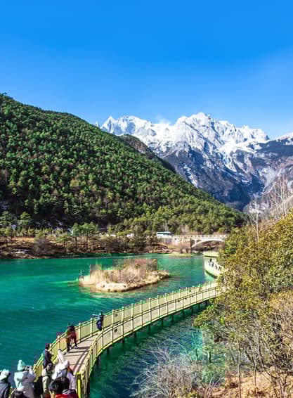 ทัวร์จีน ลี่เจียง 5 วัน 4 คืน 2ULJG-DR003 ทะเลสาบไป๋สุ่ยเหอ หุบเขาพระจันทร์สีน้ำเงิน ภูเขาหิมะมังกรหยก สระมังกรดำ บิน DR (BKK)