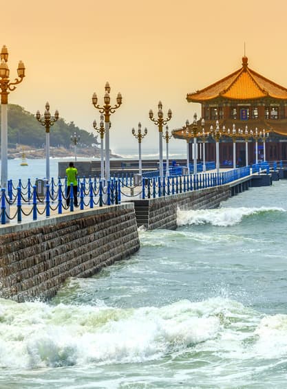 ทัวร์จีน ชิงเต่า 7 วัน 5 คืน SHCZTAO2 หอคอยกาลเวลา ชายหาดจินซา สวนเหยียนไถซาน เมืองเก่าซั่วเฉิงหลี่ บิน CZ (BKK)