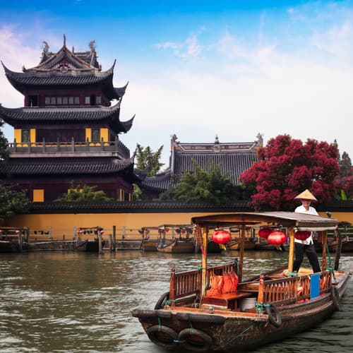 ล่องเรือชมเมืองโบราณจูเจียเจี่ยว 