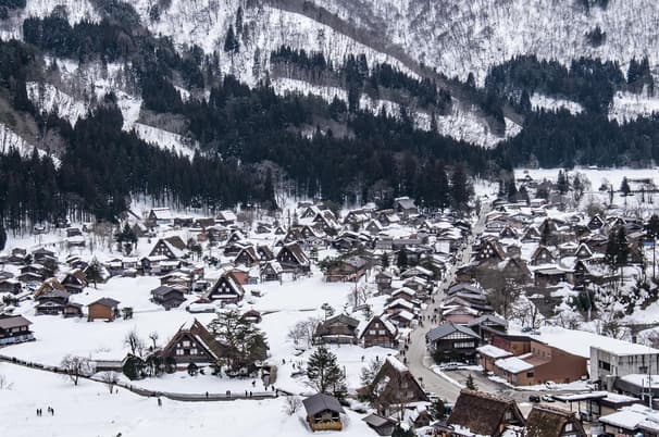 ทัวร์ญี่ปุ่น โอซาก้า 5 วัน 3 คืน หุบเขาโชกาวะ ชิราคาวาโกะ ชินไซบาชิ พระใหญ่เอจิเซ็น บิน VZ (BKK)