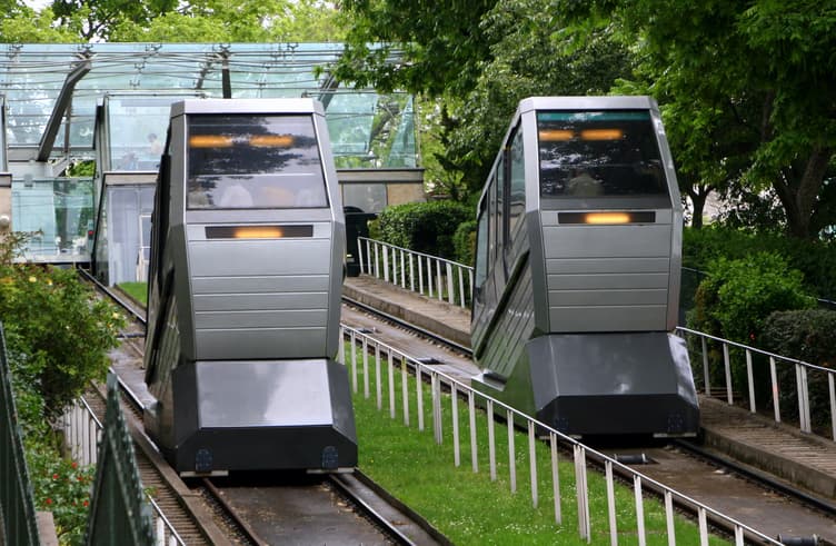 รถกระเช้าไฟฟ้า funicular montmartre
