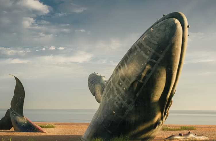 ประติมากรรมวาฬเกยตื้น