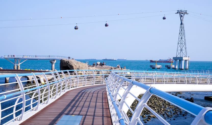 ทัวร์เกาหลี ปูซาน 5 วัน 3 คืน ชงโดสกายวอล์ค หมู่บ้านริมทะเลฮุนยออุน บิน BX (ฺBKK)