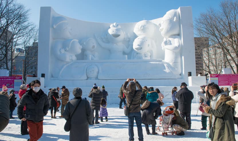 ทัวร์ญี่ปุ่น ฮอกไกโด 6 วัน 4 คืน SNOW FESTIVAL เนินเขาพระพุทธเจ้า อุทยานโมอาย บิน VZ (BKK)