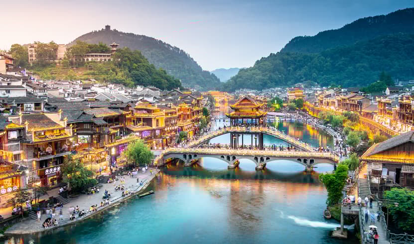 ทัวร์จีน ฉางซา 5วัน 4คืน CSL282 น้ำตกฟูหรงเจิ้น ถนนโบราณไท่ผิง ถ้ำประตูสวรรค์ เมืองโบราณฟูหรงเจิ้น บิน SL (DMK)