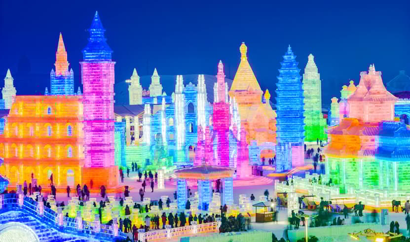 ทัวร์จีน ฮาร์บิน 6 วัน 3 คืน HRB13 เทศกาลแกะสลักน้ำแข็งฮาร์บิ้น หมู่บ้านหิมะ ถนนคนเดินหมู่บ้านหิมะ ถนนจงยาง บิน VZ/XJ (BKK)