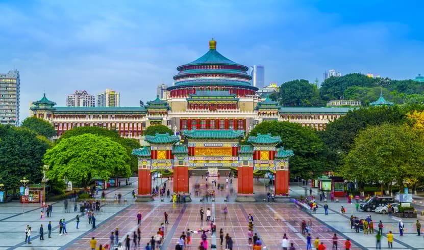 ทัวร์จีน ฉงชิ่ง 4 วัน 3 คืน VCKG43FD-3 รถไฟทะลุตึก วัดหลัวฮั่น หมู่บ้านโบราณฉือชี่โข่ว หงหยาต้งหงหยาต้ง บิน FD (DMK)