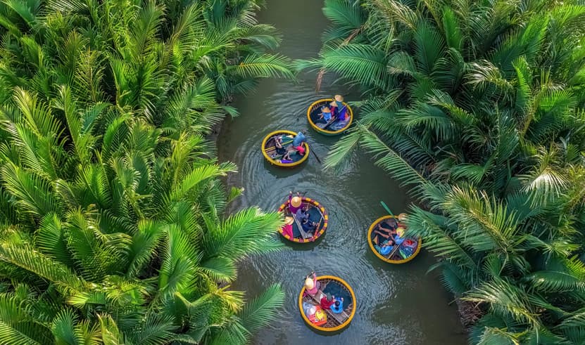 ทัวณืเวียดนาม ฮอนอัน ดานัง 4 วัน 3 คืน  VDAD43FD-2 วัดนามเซิน ล่องเรือกระด้ง สะพานแห่งความรัก สะพานมังกร บิน FD (DMK)