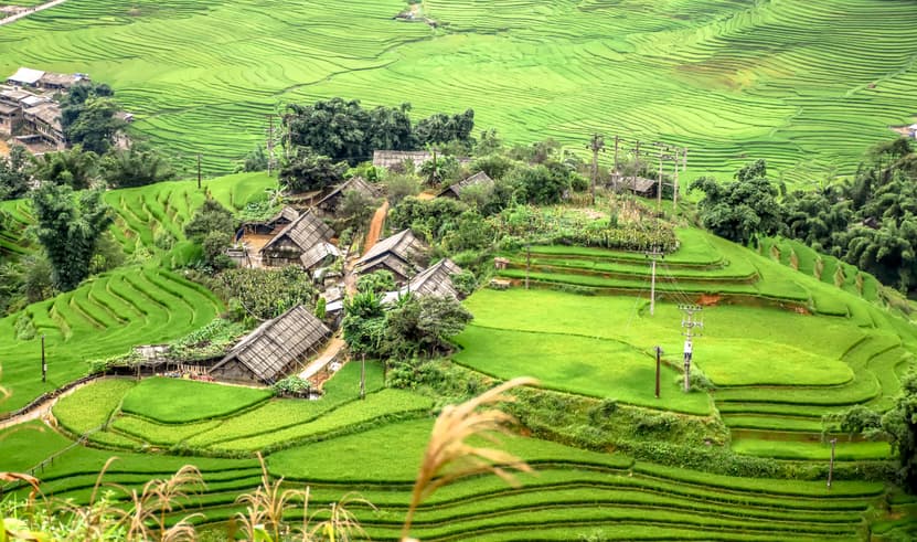 ทัวร์เวียดนาม ฮานอย ซาปา 4 วัน 3 คืน PV-GM02-VN ยอดเขาฟานซีปัน MOANA SAPA CAFE หมู่บ้านก๊าดๆ โบสถ์หิน บิน VN (BKK) 