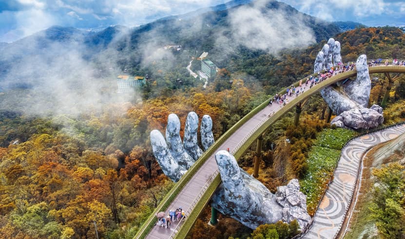 ทัวร์เวียดนาม ดานัง ฮอยอัน บานาฮิลส์ 3 วัน 2 คืน ZGDAD-2514VJ สะพานมังกรดานัง สะพานมือยักษ์ จัตุรัสแห่งดวงดาว วัดหลินอึ๋ง บิน VJ (BKK)      