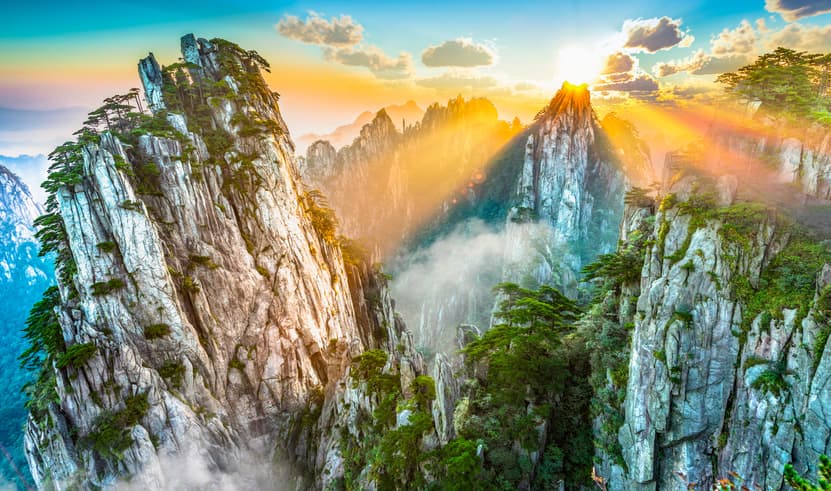 ทัวร์จีน หวงซาน 6 วัน GO1HGH-CA008 ทะเลสาบชิงซาน อุทยานแห่งชาติเขาหวงซาน เขาจิ่วหัวซาน วัดเทียนไถ บิน CA (BKK)