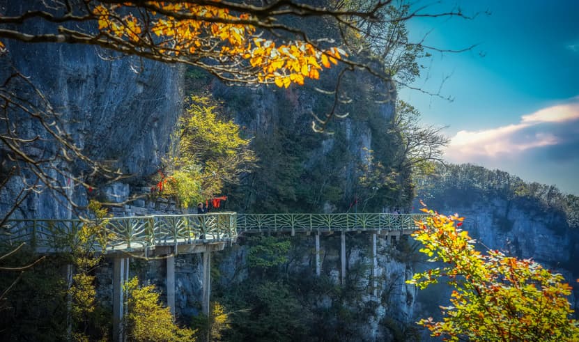 ทัวร์จีน จางเจียเจี้ย 6 วัน 5 คืน SHSLCSX10 สะพานหงเฉียว ฟูหรงเจิ้น น้ำตกฟูหรง เขาเทียนเหมินซาน บิน SL (DMK)