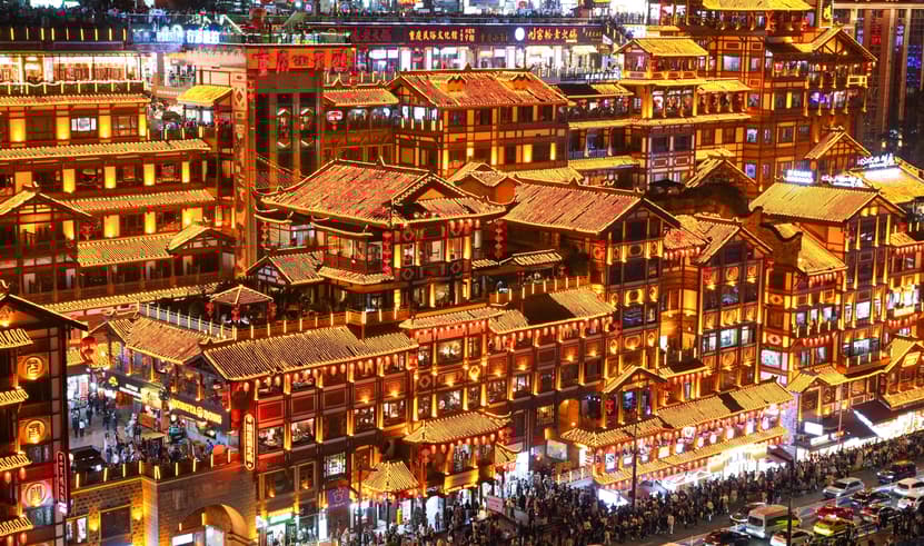 ทัวร์จีน ฉงชิ่ง 4 วัน 3 คืน BT-CNXCKG01_PN รถไฟฟ้าทะลุตึก ฉางเจียงฮุย ปาร์ค วัดหลั่วฮั่น หงหยาต้ง บิน PN (CNX)