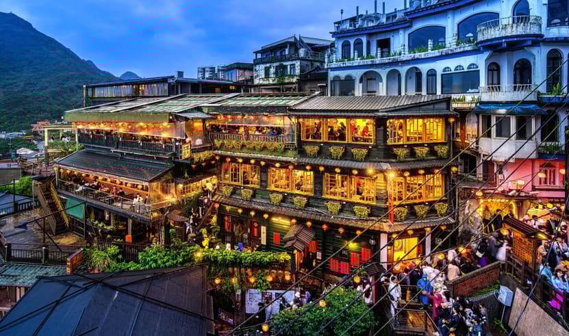 ทัวร์ไต้หวัน 5 วัน 4 คืน SL-HUNSK03 หมู่บ้านโบราณจิ่วเฟิ่น วัดจี๋อ๊นซิ้งซิว เกาะเหอผิง วัดหลงซาน บิน SL