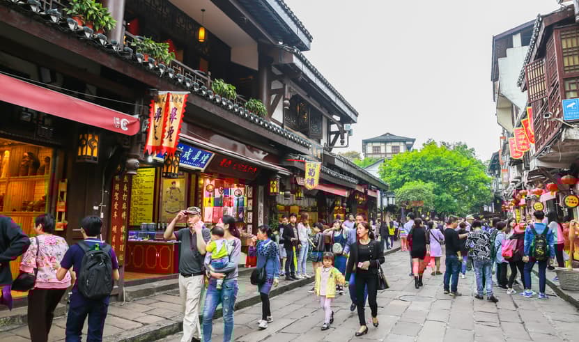 ทัวร์จีน ฉงชิ่ง 4 วัน 3 คืน WDCKG001 หมู่บ้านโบราณฉือชี่โข่ว หลงเหมินห่าว ถนนคนเดินเจี่ยฟ่างเป่ย บิน B3 (BKK)