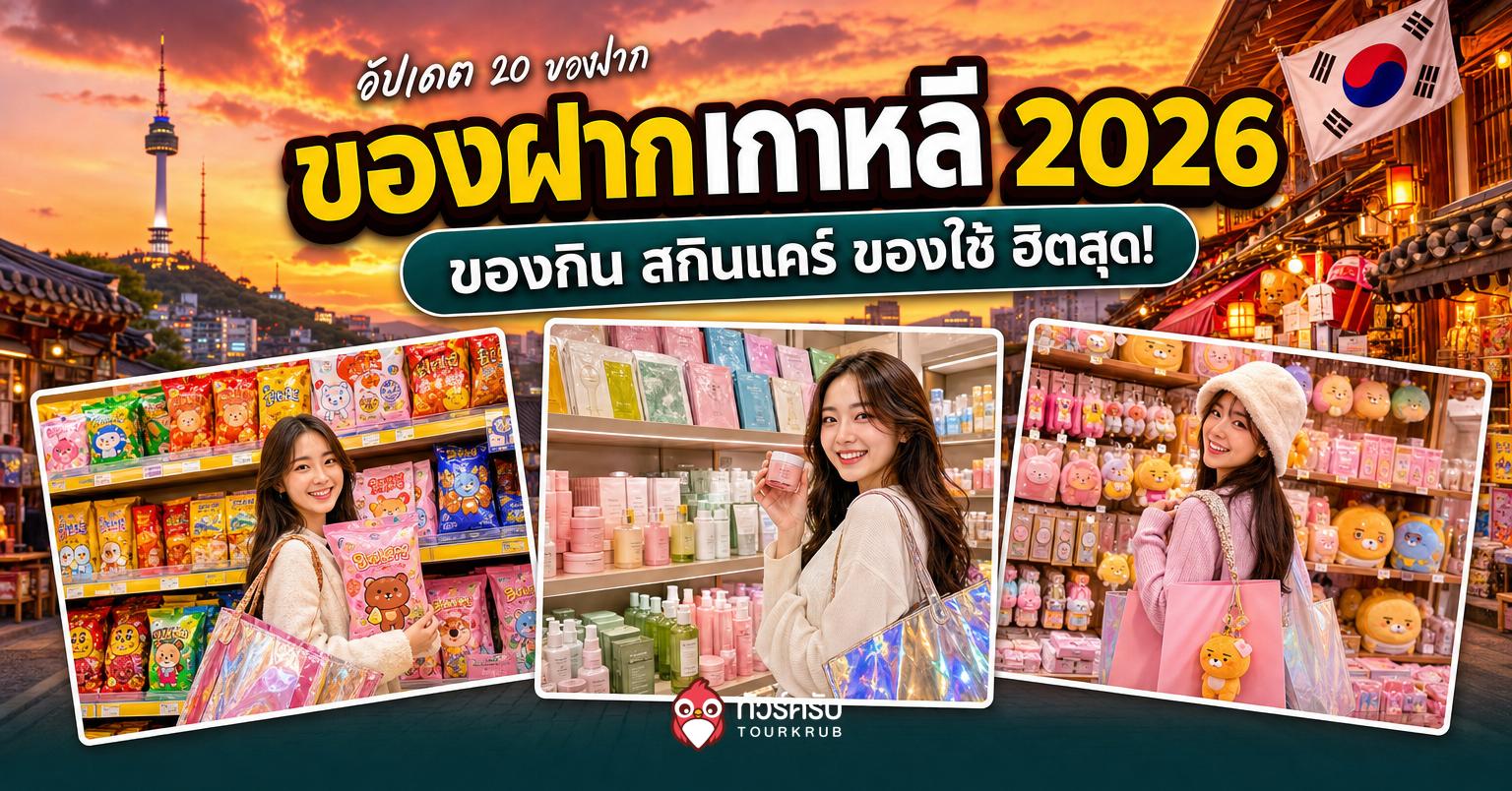 ไปเกาหลีซื้ออะไรดี 2026? รวม 20 ของฝากเกาหลีฮิต ของกิน สกินแคร์ ของใช้ ซื้อฝากถูกใจ