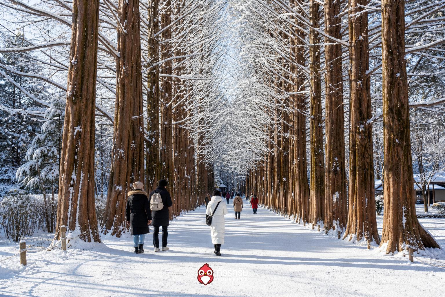 ที่เที่ยวเกาหลีหน้าหนาว เกาะนามิ (Nami Island)