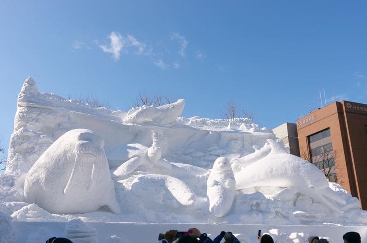 ทัวร์ญี่ปุ่น ฮอกไกโด 5 วัน 3 คืน เทศกาลน้ำแข็งโซอุนเคียว Sapporo Snow Festival 2019 บิน TG